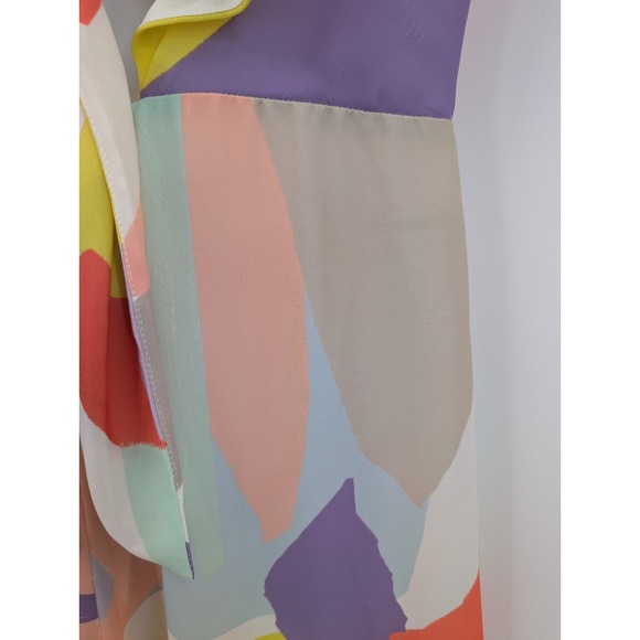 Alice + Olivia Sierra Jumpsuit 4 Wide Leg Pants Abstract Groovy Colorful Tie NWT - Picture 11 of 16